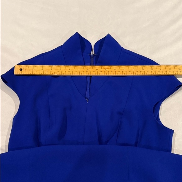 Nora Gardner Evelyn Royal Blue Lined Midi Dress Women’s Sz 8 - Picture 11 of 13